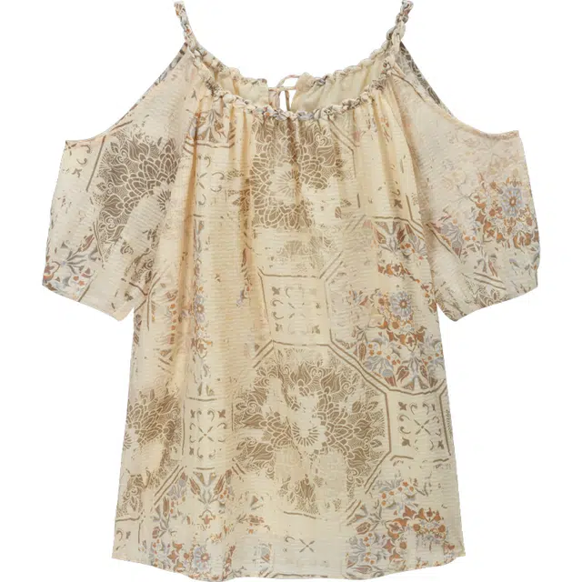 谜秀 波西米亚印花挖肩短裤休闲套装 女款