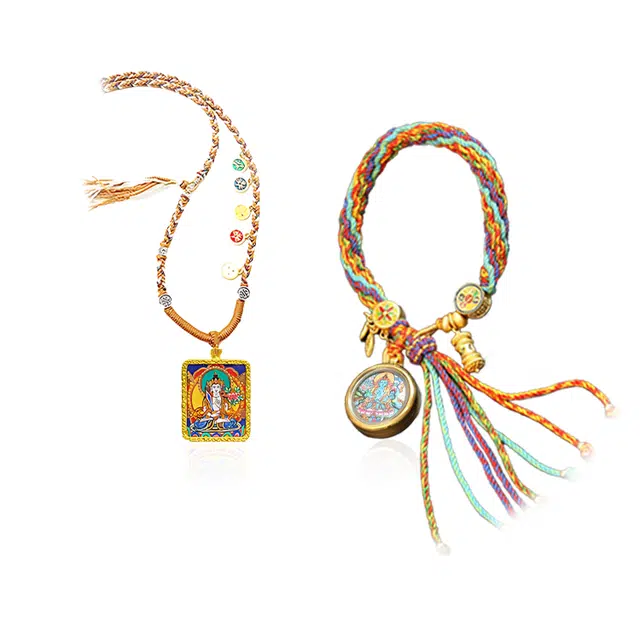 重庆金店 虚空藏菩萨 新中式显白气质高级感时来运转招财纳福转运珠国潮八方来财事业顺利百搭#好运 合金 项链 男女同款情侣款