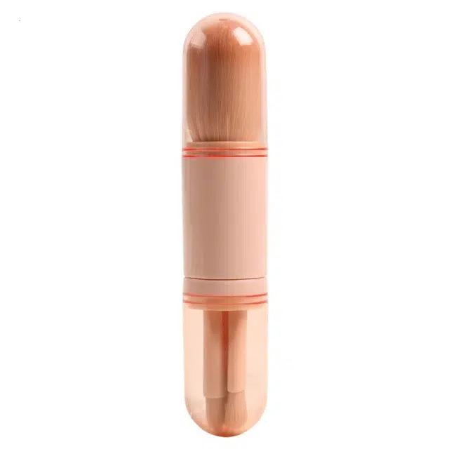 顽顽  四合一化妆刷美妆工具迷你设计眼部刷肤色伸缩化妆刷便携式多功能散粉刷眼影刷