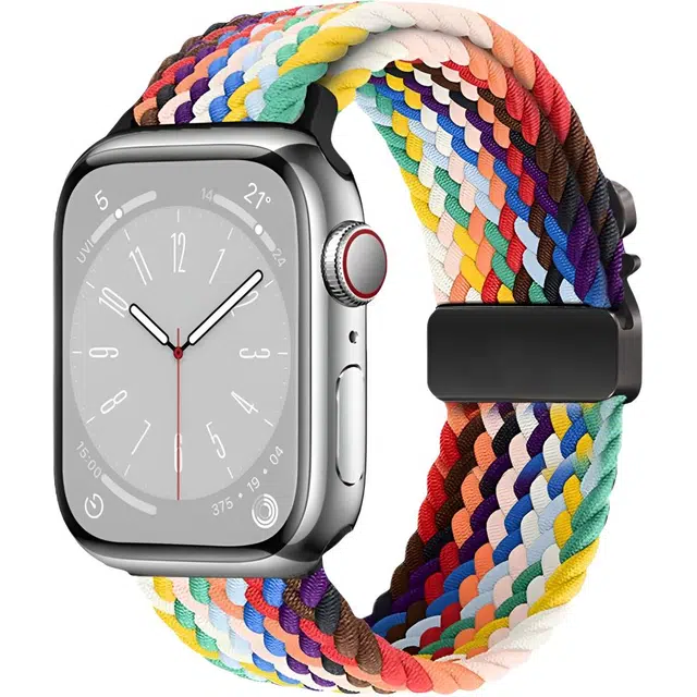 酷巴索 表带 苹果适用 尼龙材质 编织尼龙回环扣男女通用