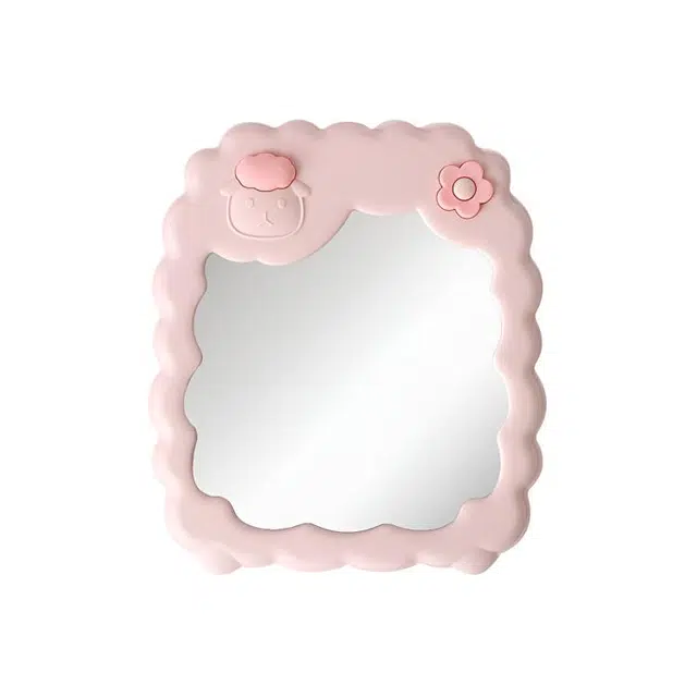 顽顽 萌萌羊化妆镜可折叠宿舍美妆梳妆补妆桌面台式卡通梳妆镜