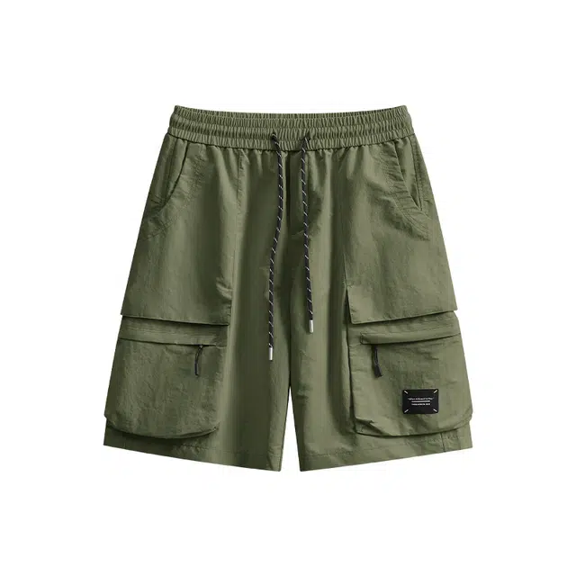 红豆 山系机能时尚夏季多口袋经典美式潮牌五分裤运动休闲轻薄透气宽松舒适挺括有型易打理立体裁剪工装短裤 男女同款