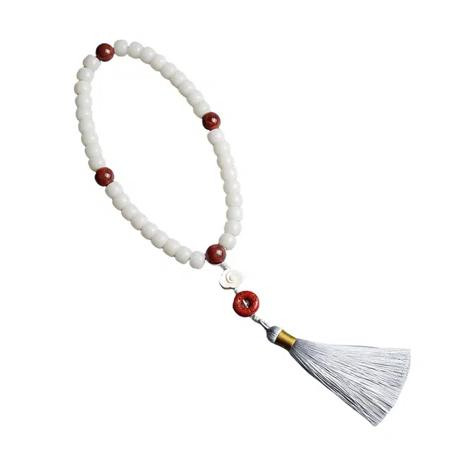 宣华意 精品 中式国风盘玩佛珠文玩#好运 白玉菩提 手串 男女同款情侣款