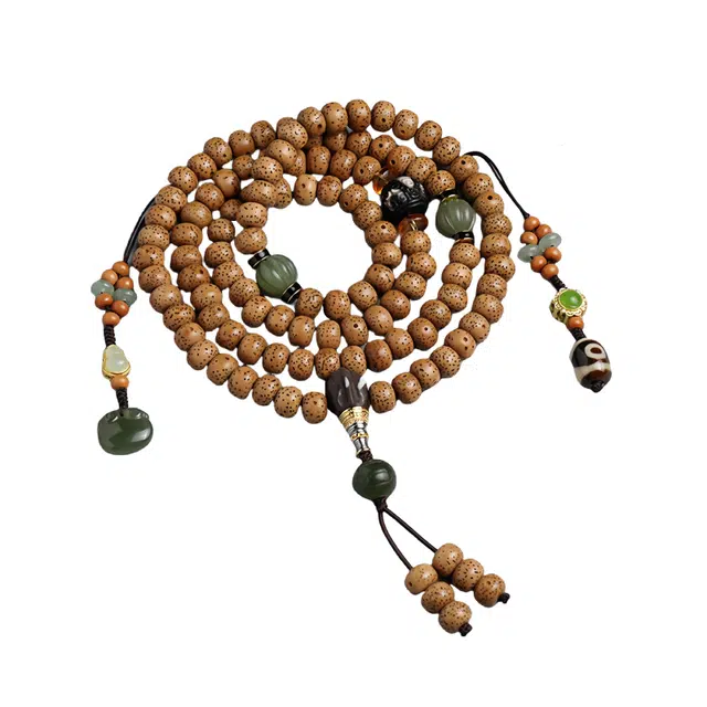 宣华意 【珍藏级】精品老籽佛珠配饰全套高端文玩天珠正品盘玩#好运 金刚菩提 手串 男女同款情侣款