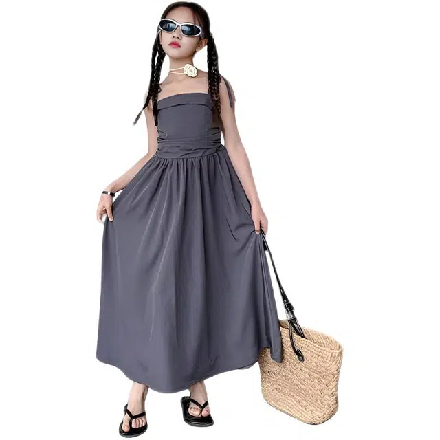 天才小熊连衣裙 百搭时尚个性吊带 中小童