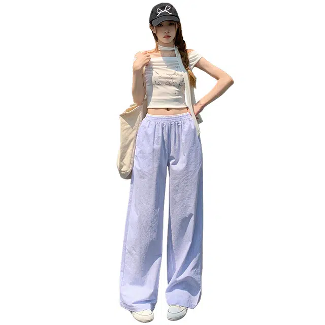 玫丝朵 高级感慵懒风宽松遛弯休闲裤 女款