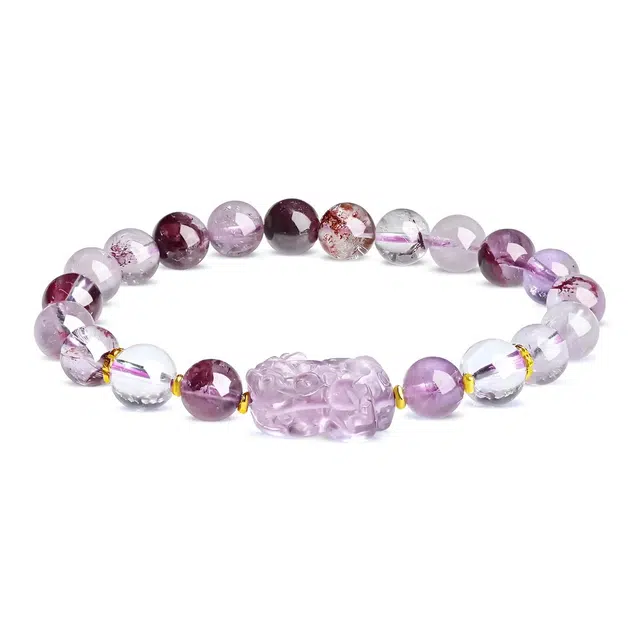 水贝 国潮新中式貔貅珠串招财纳福 事业旺 招桃花早日脱单幸福美满精致闪耀百搭#好运天然 紫水晶 手串 男女同款情侣款