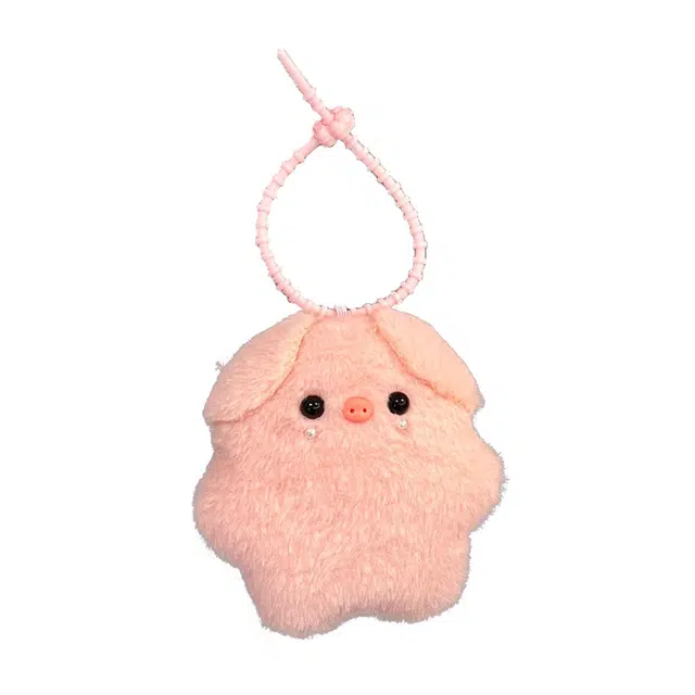 祎步康 粉色小猪公仔背包可爱玩偶 再生涤纶短纤维 挂件 男女同款情侣款