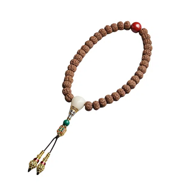 宣华意 中式国潮复古民族风老树王籽佛珠盘玩精品原籽文玩#好运 金刚菩提 手串 男女同款情侣款