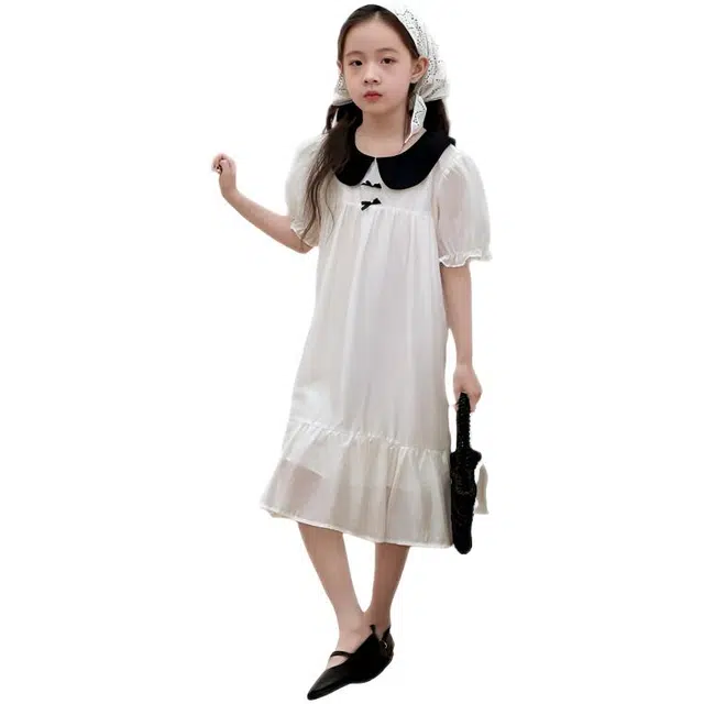 天才小熊连衣裙 百搭时尚休闲短袖 中小童