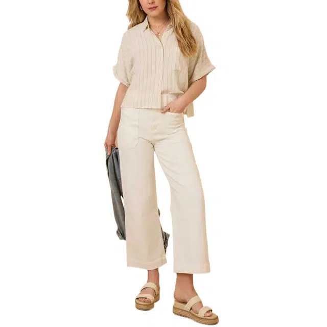 ALTAR'D STATE Sam Button Up Stripe Linen Shirt