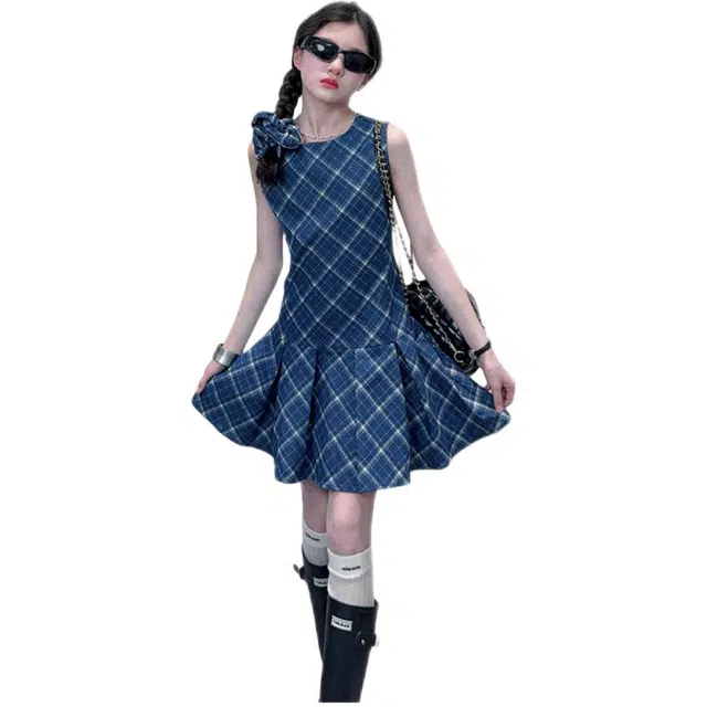 天才小熊连衣裙 个性时尚亲肤无袖 中小童