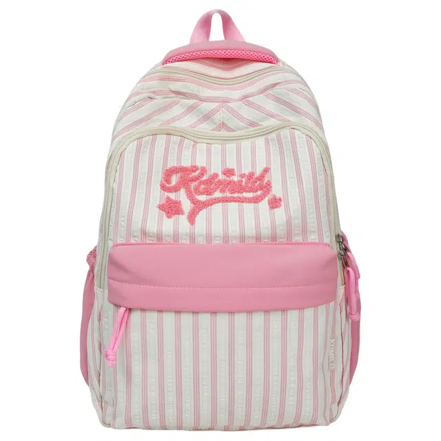 帕克熊 温柔多巴胺配色小清新森系学院风甜美百搭质感简约小众大容量收纳轻盈舒适背包 尼龙 双肩包 女款 多色