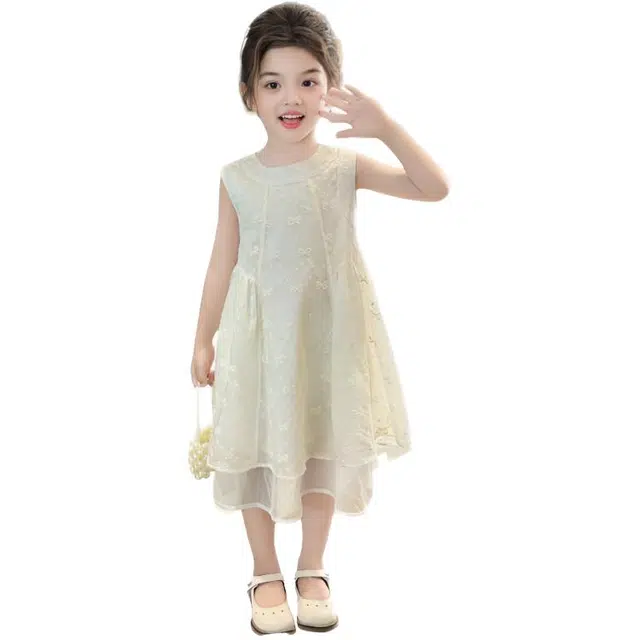 天才小熊连衣裙 百搭时尚个性圆领无袖 中小童