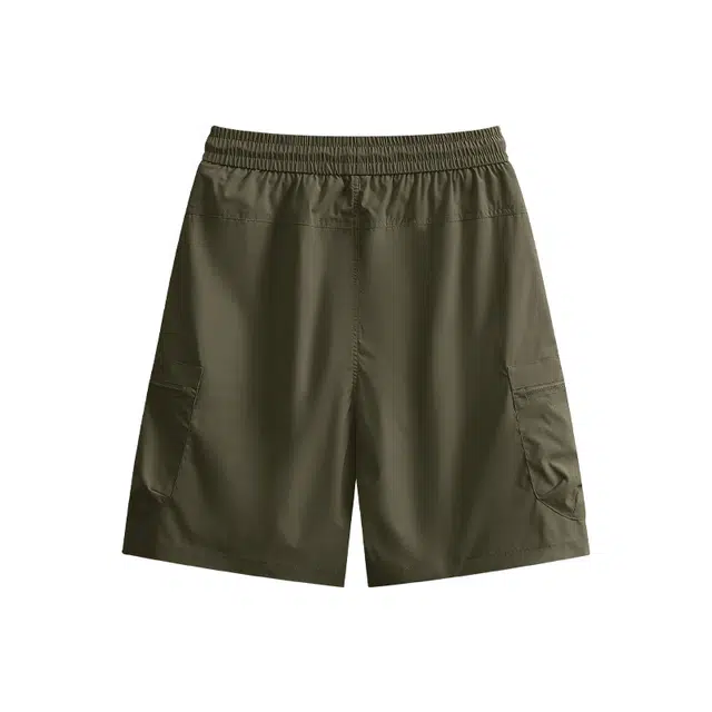 红豆 美式高街潮流拉链多口袋中裤城市通勤户外时尚中腰抽绳挺括有型显高显瘦五分运动裤易打理抗皱耐磨舒适透气休闲工装短裤 男女同款