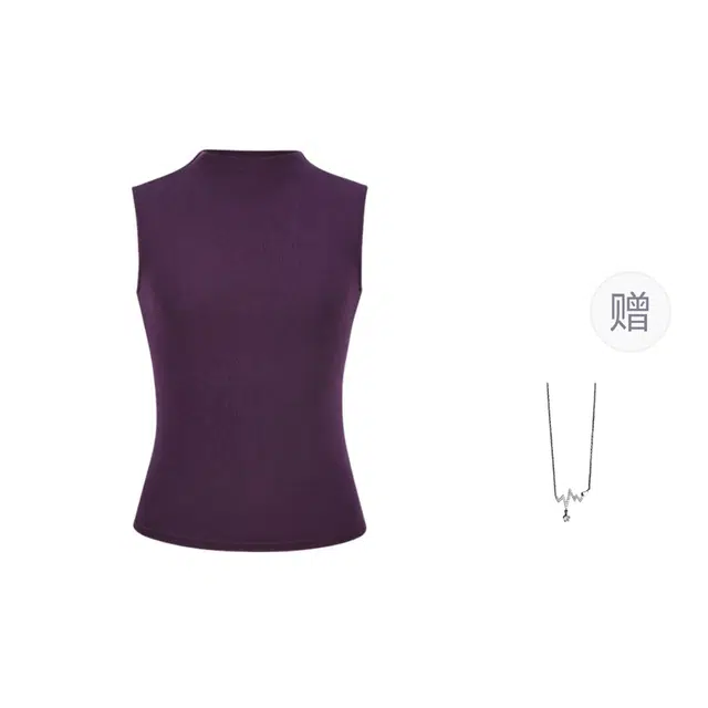 识恩 半高领打底女夏外穿收腰内搭无袖上衣背心 女款