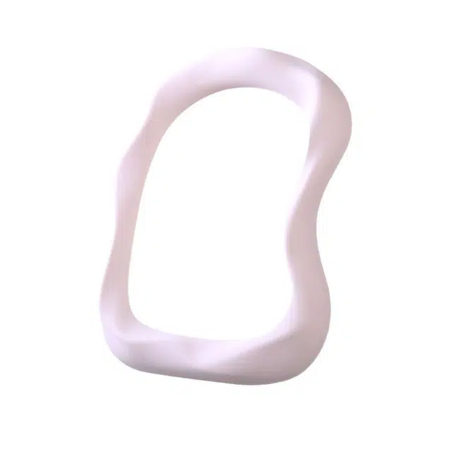 顽顽 不规则梳妆镜子便携宿舍桌面镜奶油色可壁挂装饰镜折叠化妆镜