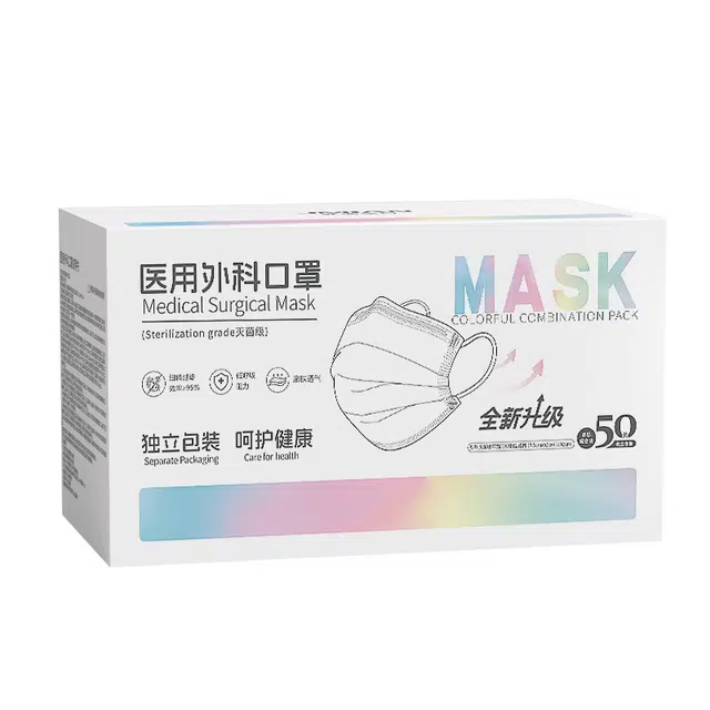 界面 彩色医用外科口罩高颜值一次性医疗透气防晒呼吸防护舒适安全时尚