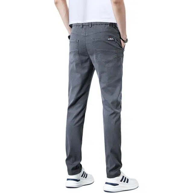 么宁 韩版潮流时尚修身直筒弹力舒适透气简约百搭个性痞帅休闲裤 男女同款