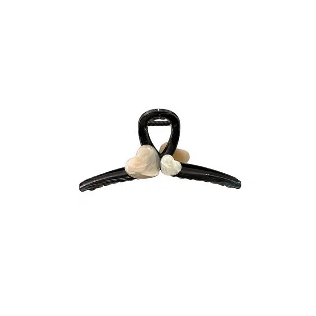 水中玉 韩版大号抓夹高级感后脑勺盘发鲨鱼夹子发量多发卡发饰 亚克力 发夹 女款