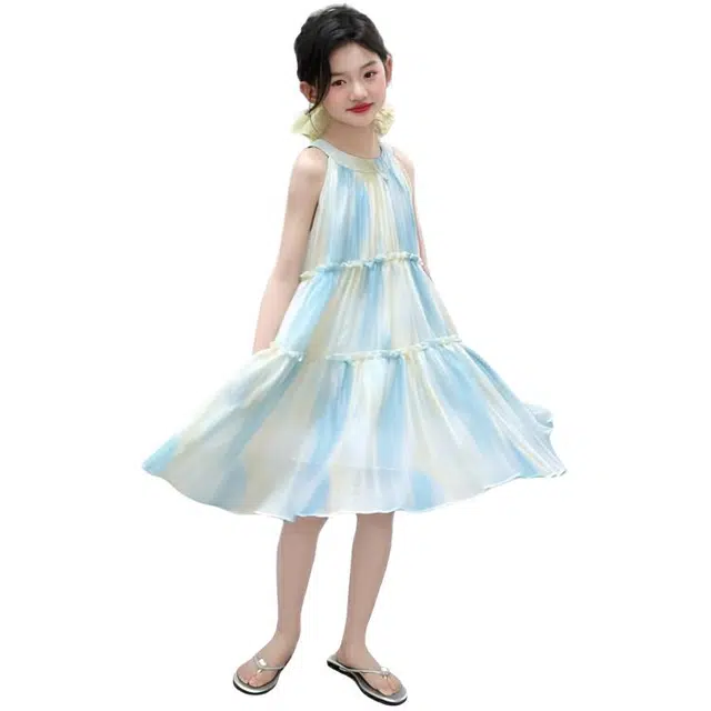 天才小熊连衣裙 舒适亲肤休闲无袖 中小童