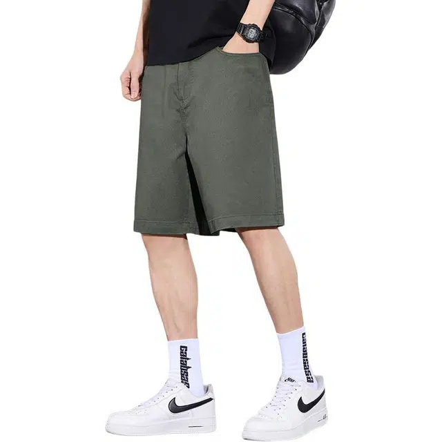 协协乐 夏季薄款凉感透气美式宽松潮牌帅气外穿纯棉工装百搭运动五分中裤子休闲短裤 男款