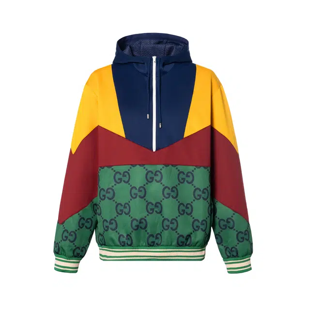 Gucci Logo Print Half-Zip Pullover