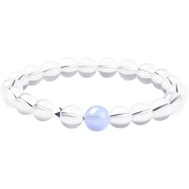 老庙 【学业顺利|水逆退散】时尚清新森系设计优雅温柔气质精致简约百搭高级感 治愈心灵#好运天然 白水晶 手串 女款