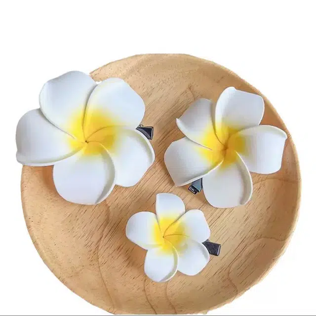 希铃 度假风仿真蛋黄花侧边碎发 树脂 发夹 女款