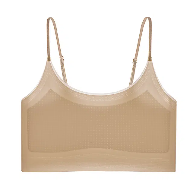 欧迪芬 无痕冰丝轻薄透气亲肤柔软上托聚拢防下垂收副乳夏季清凉款细肩带文胸 女款