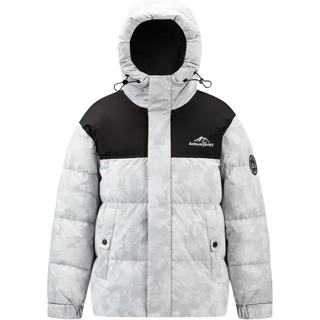 鸭鸭 户外系列 时尚韩版潮流短款连帽冬季外套防寒保暖休闲迷彩羽绒服 女款