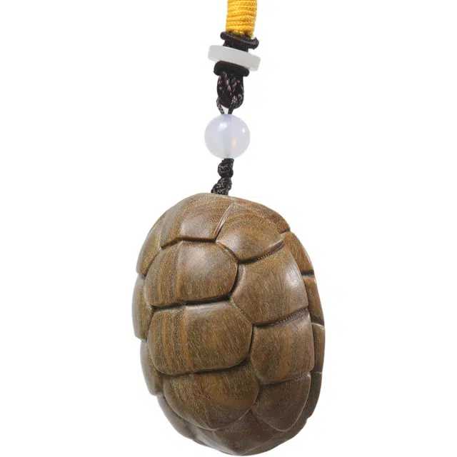 仙友 国潮新中式文玩富甲一方简约小众轻奢高级感吉祥如意盘玩挂件平安顺遂转运居家车载摆件#好运 绿檀 木作把件 男女同款情侣款