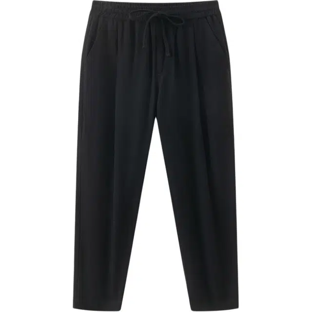 零氏 夏季薄款亚麻裤子舒适透气棉麻锥形裤瘦腿显高通勤九分裤休闲裤 男女同款