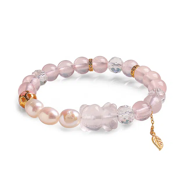 印象眸 新中式甜美 时来运转 小众气质百搭高级感#好运天然 粉水晶 手串 女款