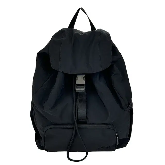 捷朗仕 轻便日系抽绳防水书包百搭大容量上课高颜值纯色旅游背包 尼龙 双肩包 男女同款情侣款 黑色/黄色/绿色/浅蓝色/深蓝色