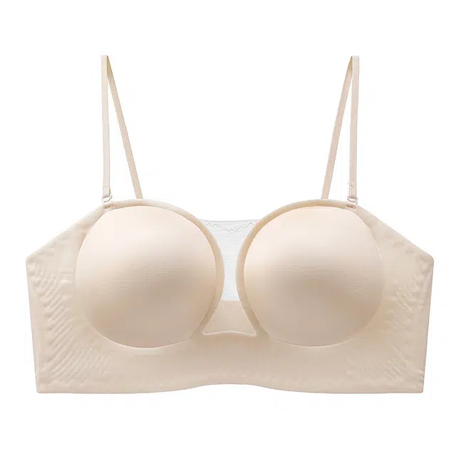 戴维诗 抹胸无肩带内衣女小胸聚拢薄款夏季防滑隐形无痕交叉美背裹胸文胸 女款