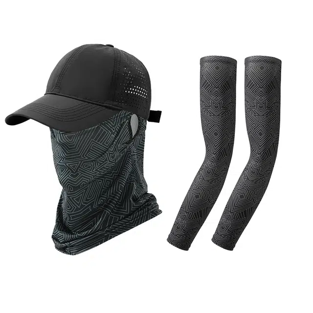 【超轻干爽】 南极人 速干帽子夏季透气运动棒球帽休闲软顶户外遮阳帽防晒面罩遮全脸护颈围脖套冰丝袖套护手臂冰凉 轻薄款 鸭舌帽 男款