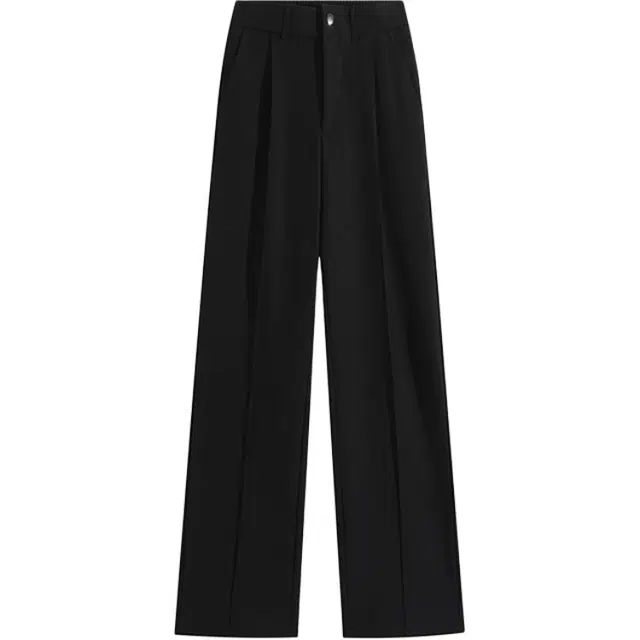 帝狼牛 美式高街垂感直筒百搭高级休闲纯色基础款西裤西装裤 男款