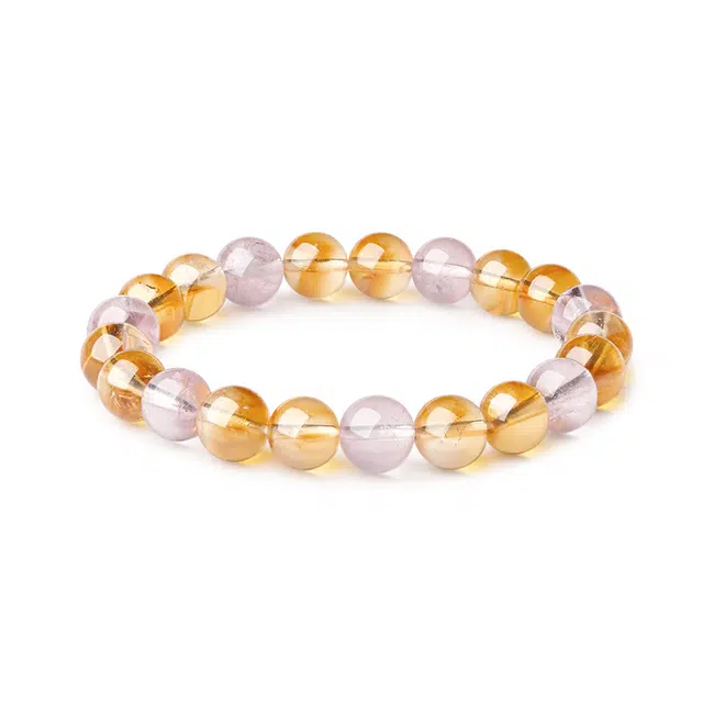 周大生 【招财进宝 财富之石】五行补土八方来财中式叠带#好运上岸天然 黄水晶 手串 男女同款情侣款