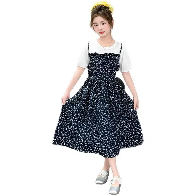 天才小熊连衣裙 韩版舒适百搭短袖 中小童