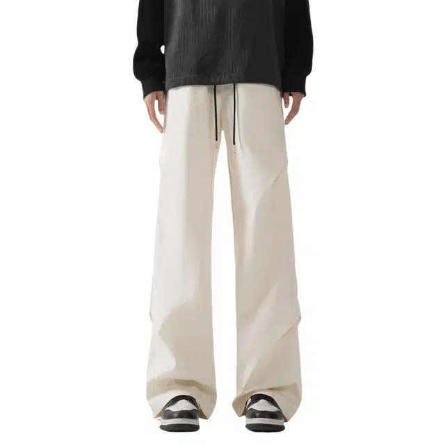 加荣 美式潮牌通勤百搭宽松垂感直筒阔腿工装裤 男女同款