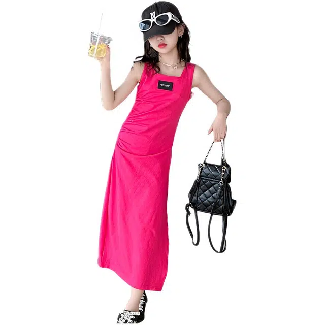 天才小熊连衣裙 舒适柔软吊带 中小童