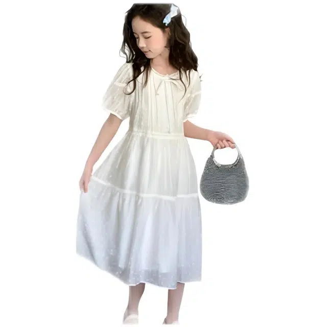 天才小熊连衣裙 短袖时尚亲肤舒适 中小童