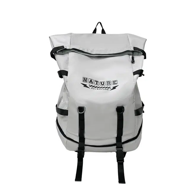 笛贝嘉 潮酷休闲百搭字母 牛津布 双肩包 常规 男女同款情侣款 多色