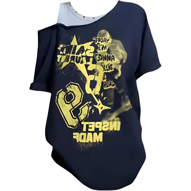 THREE Oversize Patchwork T-Shirt