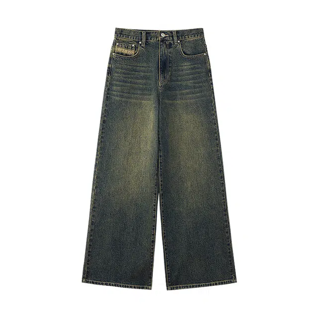 美特斯邦威 做旧水洗时尚潮流长裤牛仔裤 女款