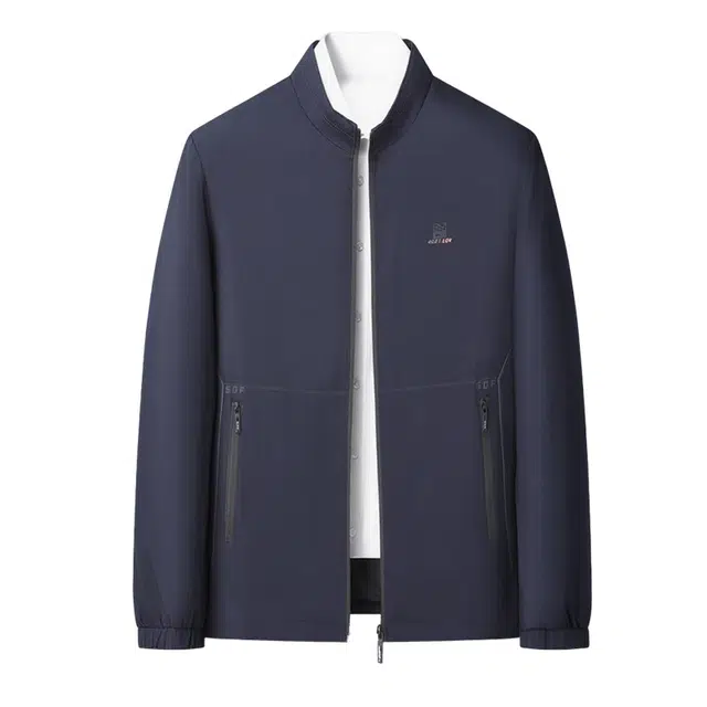 老爷车 立领商务休闲透气百搭日常纯色弹力袖口通勤风夹克外套 男款