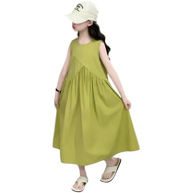 天才小熊连衣裙 舒适百搭清新无袖 中小童