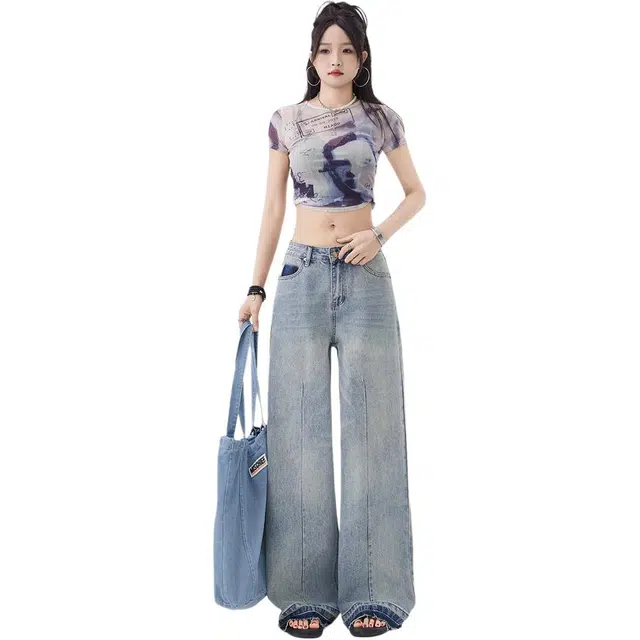 艾格 潮流舒适简约百搭牛仔裤 女款