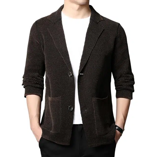 卡丹狄诺 纯色百搭加厚简约针织衫 男款